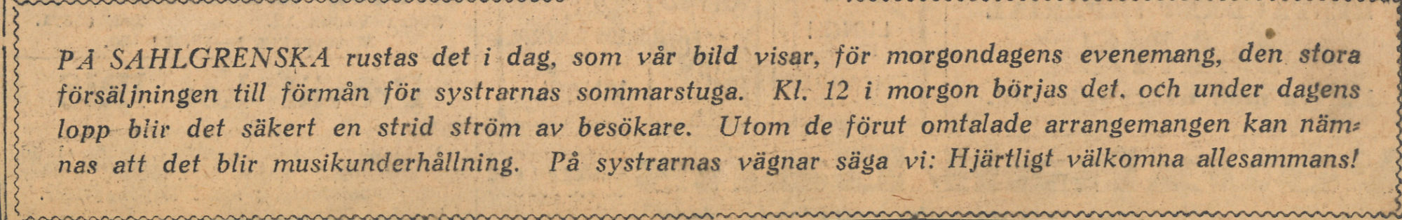  Ett skannat fotografi av ett tidningsurklipp.
                    